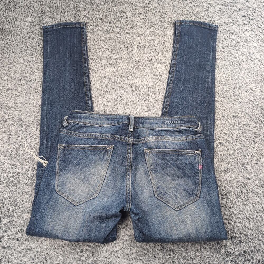 Vigoss Jeans Women 25x27 Blue Classiccore Distressed Thompson Tomboy Casual